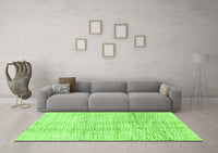 Machine Washable Abstract Green Modern Rug, wshabs3160grn