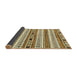 Sideview of Abstract Brown Gold Modern Rug, abs3161