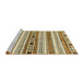 Sideview of Machine Washable Abstract Brown Gold Rug, wshabs3161