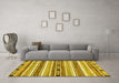 Machine Washable Abstract Yellow Modern Rug in a Living Room, wshabs3161yw