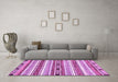 Machine Washable Abstract Purple Modern Area Rugs in a Living Room, wshabs3161pur