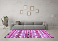 Machine Washable Abstract Purple Modern Rug, wshabs3161pur