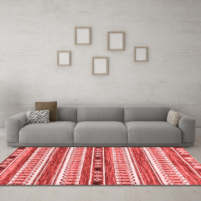 Modern Red Washable Rugs