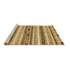 Sideview of Machine Washable Abstract Brown Modern Rug, wshabs3161brn