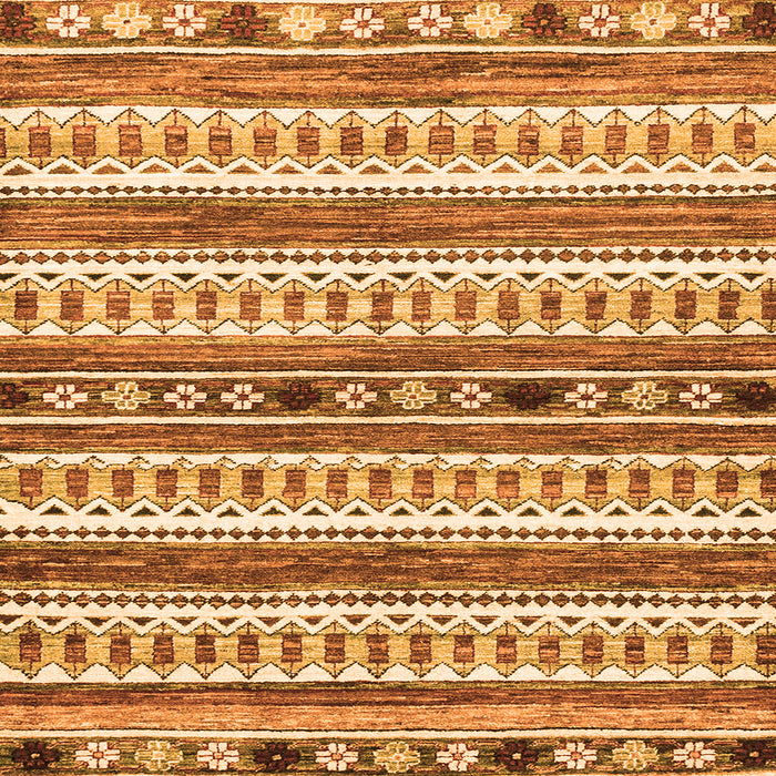 Square Abstract Orange Modern Rug, abs3161org