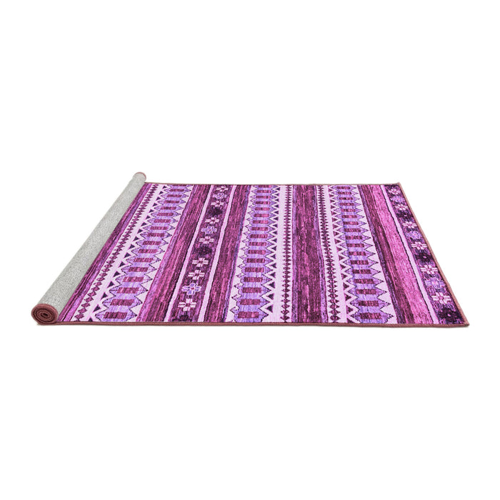Sideview of Machine Washable Abstract Purple Modern Area Rugs, wshabs3161pur