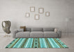 Machine Washable Abstract Light Blue Modern Rug in a Living Room, wshabs3161lblu