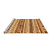 Sideview of Machine Washable Abstract Orange Modern Area Rugs, wshabs3161org