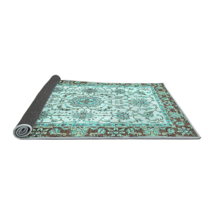 Sideview of Oriental Light Blue Traditional Rug, abs3162lblu