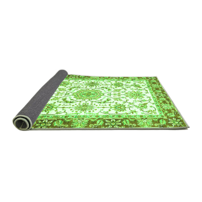 Sideview of Oriental Green Traditional Rug, abs3162grn