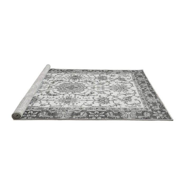 Sideview of Machine Washable Oriental Gray Traditional Rug, wshabs3162gry