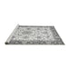 Sideview of Machine Washable Oriental Gray Traditional Rug, wshabs3162gry