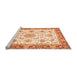 Sideview of Machine Washable Oriental Orange Traditional Area Rugs, wshabs3162org