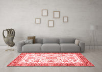 Machine Washable Oriental Red Traditional Rug, wshabs3162red