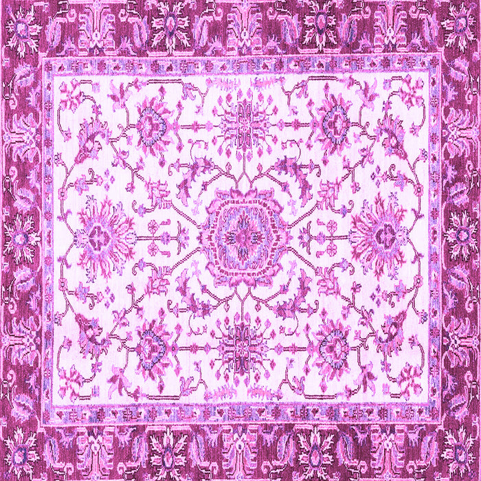 Square Machine Washable Oriental Purple Traditional Area Rugs, wshabs3162pur