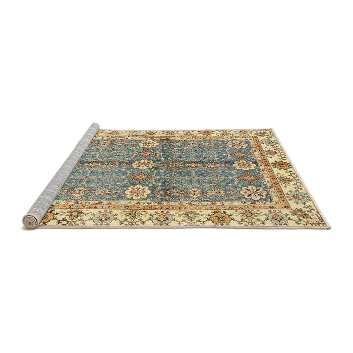 Sideview of Machine Washable Abstract Brown Rug, wshabs3163