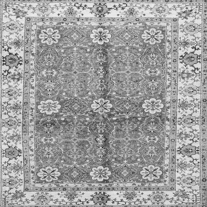 Square Machine Washable Oriental Gray Traditional Rug, wshabs3163gry