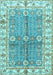 Machine Washable Oriental Light Blue Traditional Rug, wshabs3163lblu