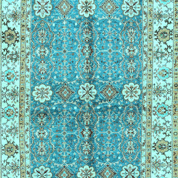 Machine Washable Oriental Light Blue Traditional Rug, wshabs3163lblu
