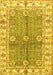 Machine Washable Oriental Yellow Traditional Rug, wshabs3163yw