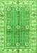 Machine Washable Oriental Green Traditional Area Rugs, wshabs3163grn