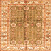 Square Oriental Orange Traditional Rug, abs3163org