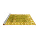 Sideview of Machine Washable Oriental Yellow Traditional Rug, wshabs3163yw