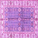 Square Oriental Purple Traditional Rug, abs3163pur