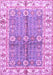 Machine Washable Oriental Purple Traditional Area Rugs, wshabs3163pur