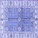 Square Oriental Blue Traditional Rug, abs3163blu