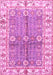 Machine Washable Oriental Pink Traditional Rug, wshabs3163pnk