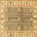 Square Oriental Brown Traditional Rug, abs3163brn