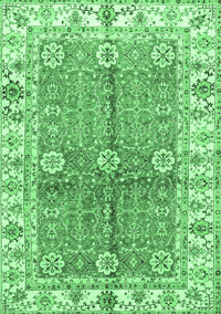 Oriental Emerald Green Traditional Rug, abs3163emgrn