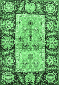 Oriental Emerald Green Traditional Rug, abs3164emgrn