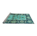 Sideview of Machine Washable Oriental Light Blue Traditional Rug, wshabs3164lblu