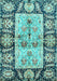 Machine Washable Oriental Light Blue Traditional Rug, wshabs3164lblu