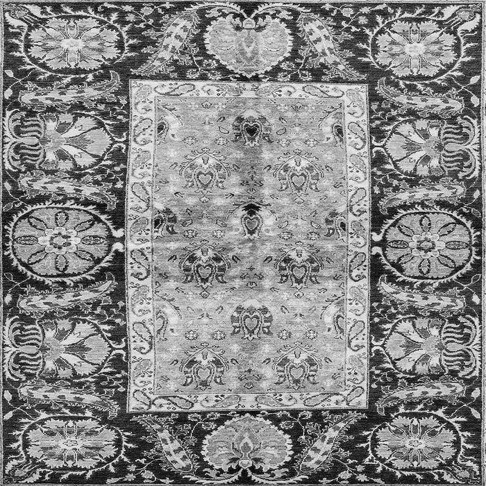 Square Oriental Gray Traditional Rug, abs3164gry