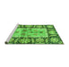 Sideview of Machine Washable Oriental Green Traditional Area Rugs, wshabs3164grn