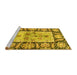 Sideview of Machine Washable Oriental Yellow Traditional Rug, wshabs3164yw