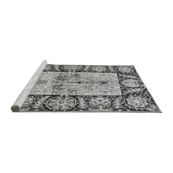 Sideview of Machine Washable Oriental Gray Traditional Rug, wshabs3164gry