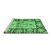 Sideview of Machine Washable Oriental Emerald Green Traditional Area Rugs, wshabs3164emgrn