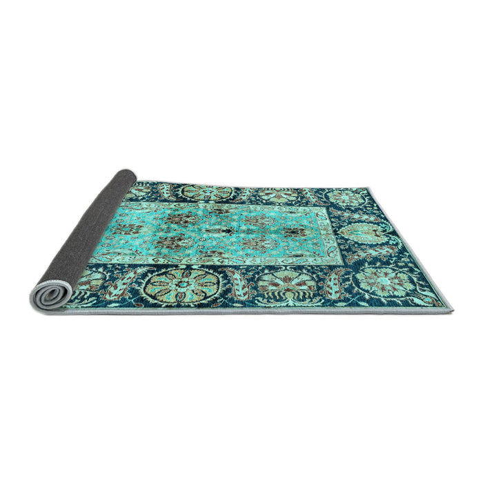 Sideview of Oriental Light Blue Traditional Rug, abs3164lblu