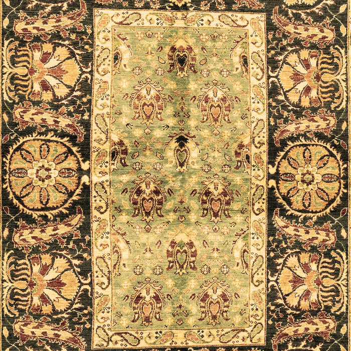 Machine Washable Oriental Brown Traditional Rug, wshabs3164brn