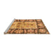 Sideview of Machine Washable Oriental Orange Traditional Area Rugs, wshabs3164org