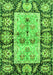 Machine Washable Oriental Green Traditional Area Rugs, wshabs3164grn