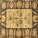 Square Oriental Brown Traditional Rug, abs3164brn