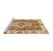 Sideview of Machine Washable Abstract Red Rug, wshabs3165