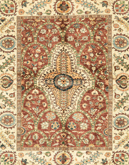 Abstract Red Modern Rug, abs3165