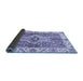 Sideview of Abstract Blue Modern Rug, abs3165blu