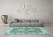 Machine Washable Abstract Light Blue Modern Rug in a Living Room, wshabs3165lblu